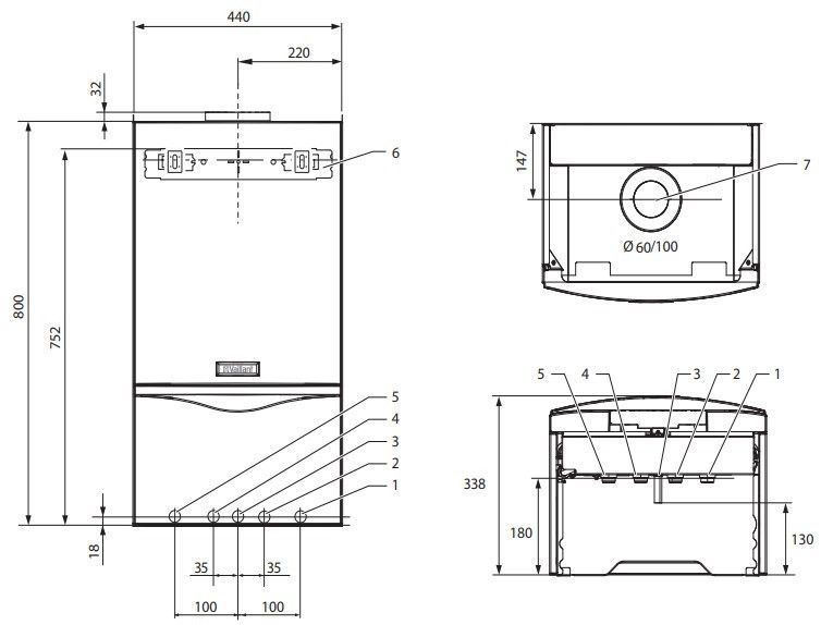 Газовий котел Vaillant turboTEC plus VUW 322/5-5 (турбо) / 0010015335 10015335 фото