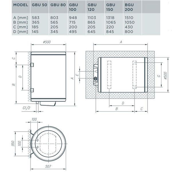 Бойлер Gorenje GBU 80 C6 (сухий тен) 762041 фото Бойлер Gorenje GBU 80 C6 (сухий тен) 762041 фото