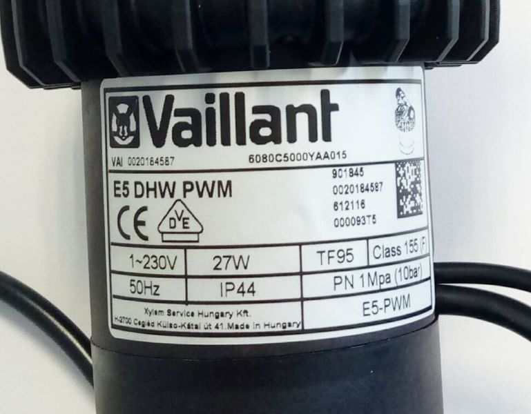 0020038578 Насос бойлера E5 VSC ecoCompact Vaillant (оригінал) 20038578 фото