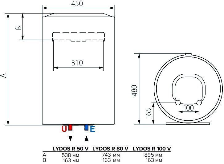 Водонагрівач електричний Ariston Lydos R 80 V 3201827 фото Водонагрівач електричний Ariston Lydos R 80 V 3201827 фото